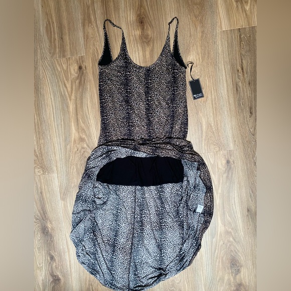 NEW MICHAEL LAUREN LEOPARD MAXI DRESS - Picture 4 of 5